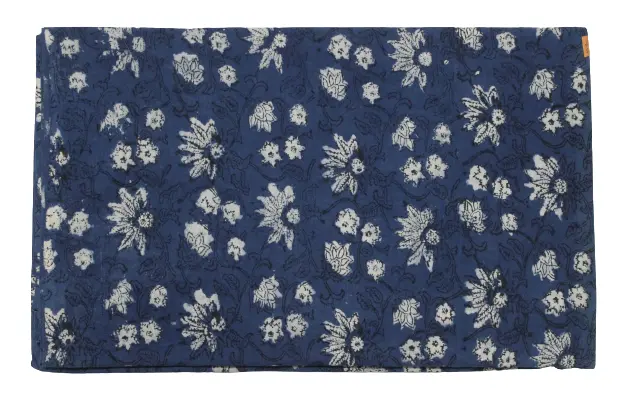 Indien par Le Yard Floral Imprimé Indigo Tissu Bleu Femme Robe Matériel Couture