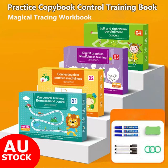 Magical Tracing Workbook Reusable Calligraphy Copybook Practice Drawing Book Toy