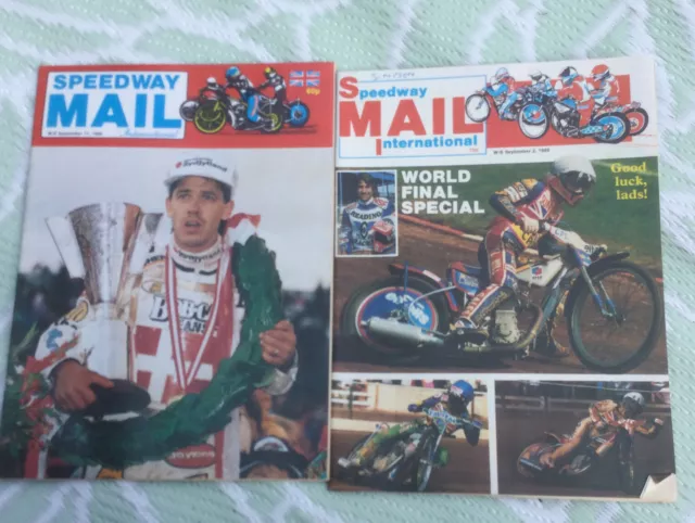 2 speedway mail international magazines - sept 88 & 89