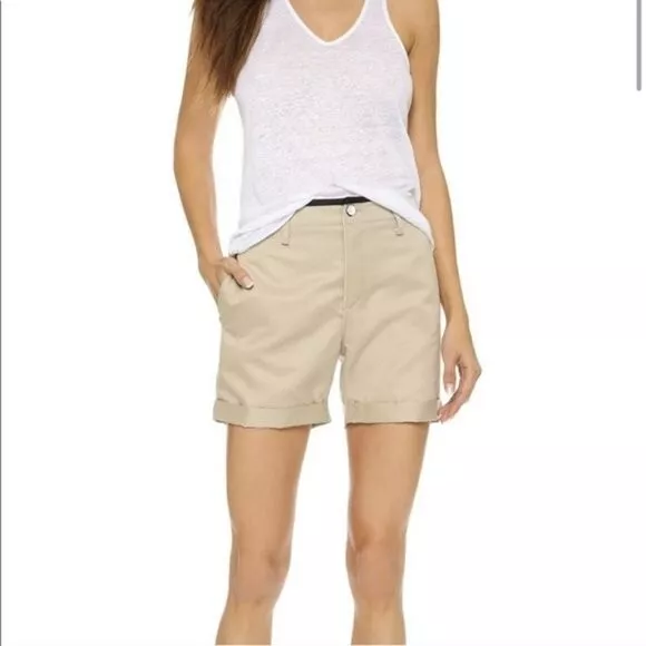 NWT rag & bone Ashbury Boyfriend Linen Shorts 4 $295
