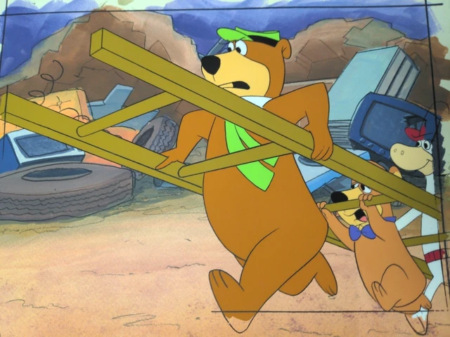 YOGI BEAR ANIMATION cel Hanna-Barbera cartoons production art vintage ...