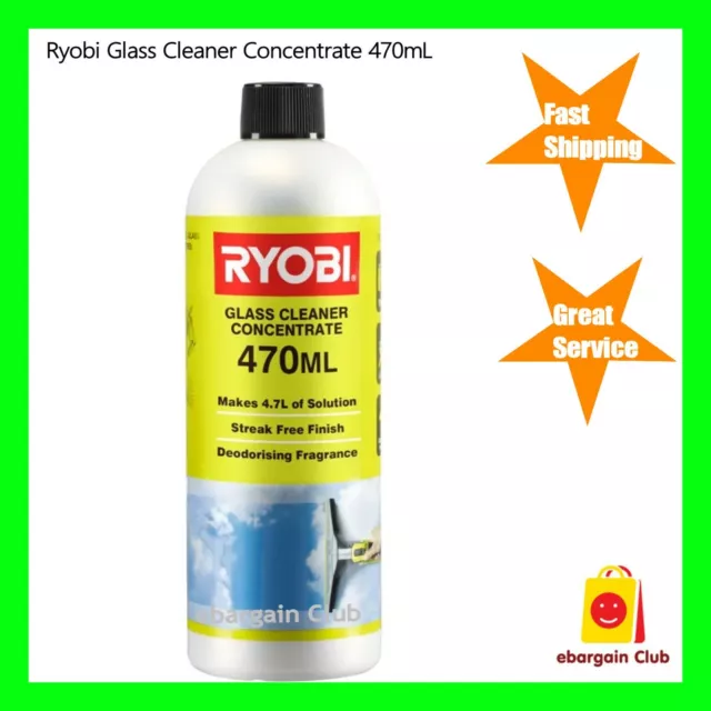 Ryobi Glass Cleaner Concentrate 470mL Window Cleaning eBC