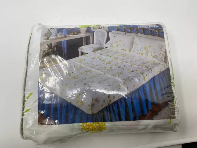 Springs Performance Twilite 3pc Twin Bed Set White Floral Summer Breeze Vintage