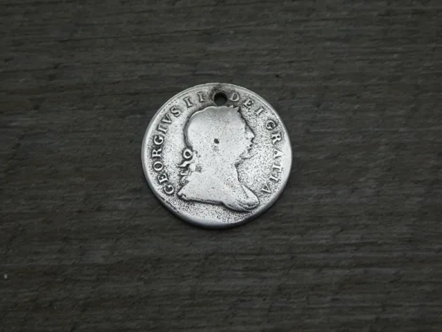 George III Sterling Silver 1805 Ten Pence Irish Bank Token Keepsake Charm