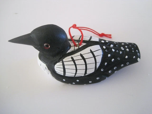 Wood Loon Christmas Bird Ornament