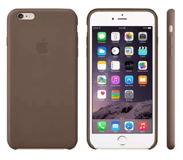 Authentique Officiel Apple IPHONE 6 Plus/6S Plus Étui en Cuir - Olive Marron