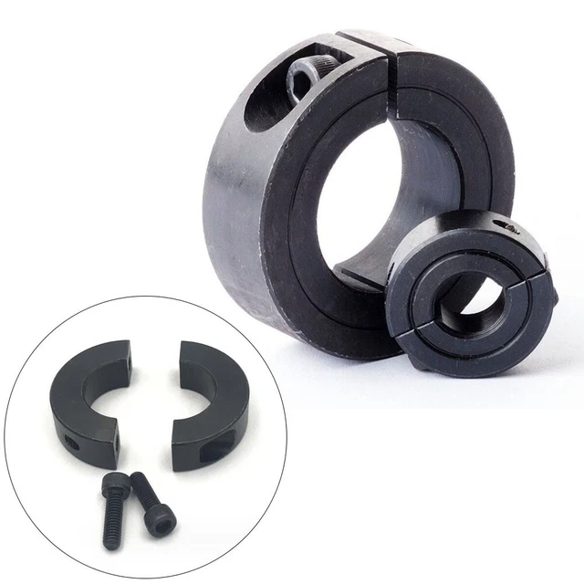Black Steel Clamp for 12mm 40mm Shafts Interchangeable Anti Corrosion Treatment