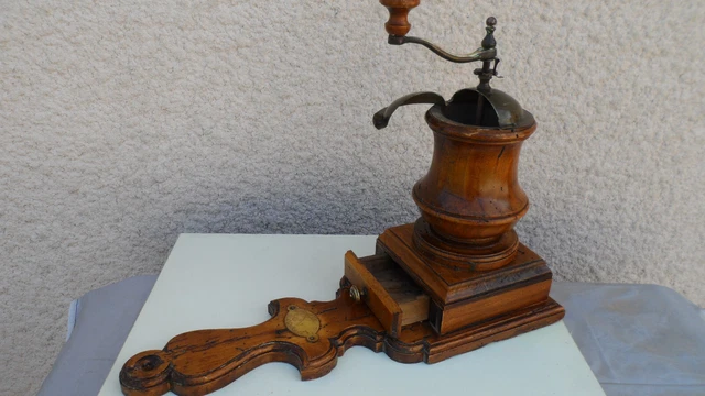 ANCIEN MOULIN A Cafe En Bois EUR 55,00 - PicClick FR