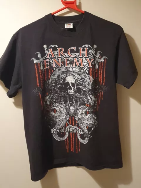 Vintage Arch Enemy Revolution Begins Fruit Of The Loom Band T Shirt Size M