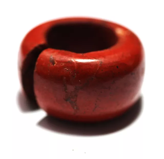 Zurqieh-Ad12131- Ancient Egypt. 18Th Dynasty. Red Jasper Hair Ring. 1400 B.c