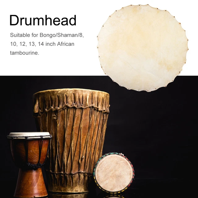Drum Goat Skin Head for African Tambourine Percussion Drum Part (Diameter 300mm)