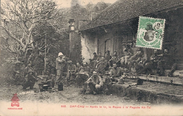 Cochinchine Vietnam Dap-Cau Aprés le tir ke Repas a la Pagode Ké-tai 05.87