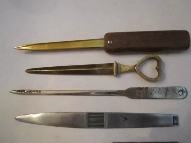 Lot Of 6 Vintage Letter Openers - Assorted Styles - Tub Aaa 2