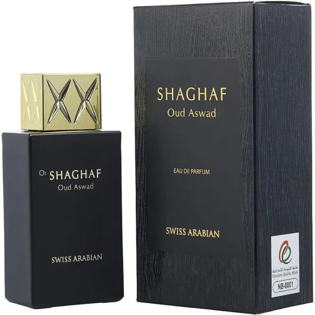Shaghaf Oud Aswad Edp Eau de Parfum Por Swiss Arabian 100% Original Unisex 75ML
