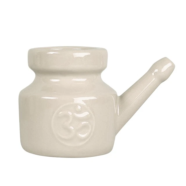 350Ml CéRamique Neti Pot Nez Pot de Nettoyage Durable Pot à Bec ÉTanche pour RV7