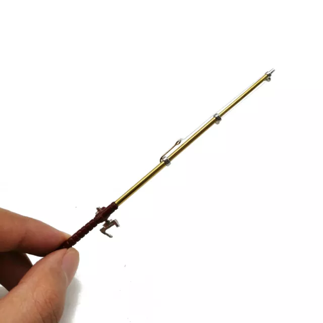 1:24 Miniature Bamboo Fishing Pole Rod 5 Handmade Nautical Dollhouse  diorama