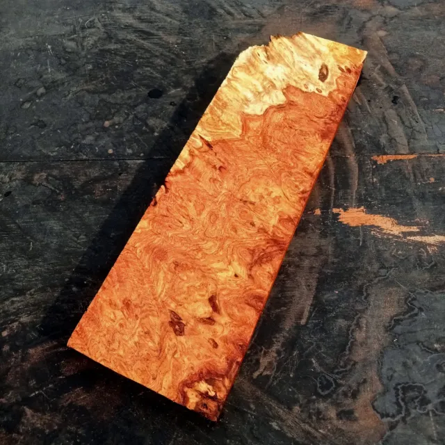 Losas de madera exótica madera burl ambyna empuñaduras para pistola espacios en blanco mango de cuchillo de bloque