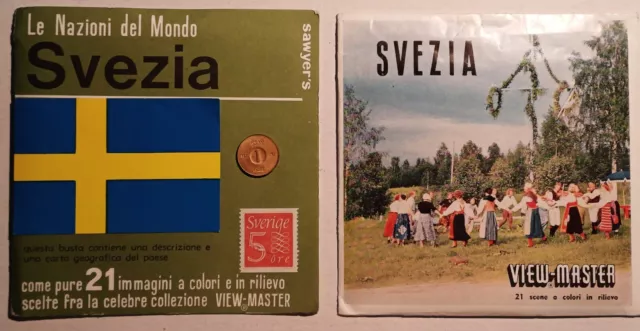 View Master Svezia  C 530 Le Nazioni Del Mondo Italiano Francobollo Moneta