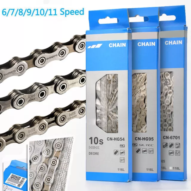 For Shimano CN-HG54 10 Speed Chain Ultegra/Deore XT MTB Road E-Bike 116 Links