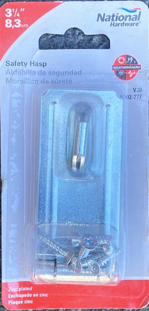 National Hardware 3-1/4" Steel Safety Rigid Staple Hasp Zinc Plated N102-277V30