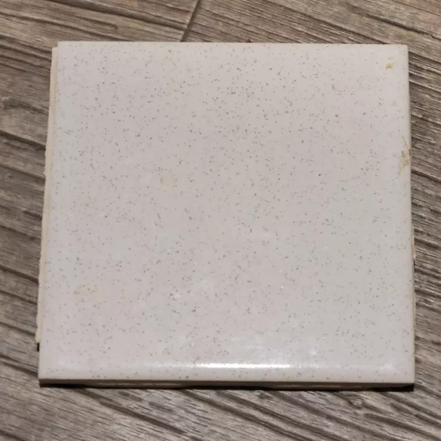 Lot of 20 Vintage Ceramic Wall Tiles 4 1/4" White with Speckle Reclaimed Glossy