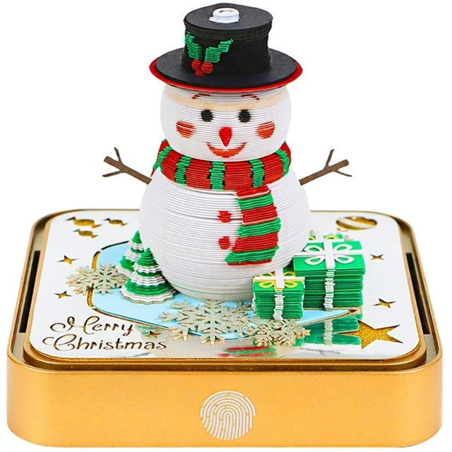 CHRISTMAS SNOWMAN 2026 Calendar 3D Paper Art Battery Required Home ...