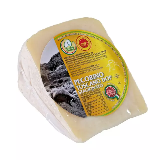 PECORINO TOSCANO STAGIONATO DOP 250g FORMAGGIO FORMAGGI ITALIANI D.O.P. TOSCANI