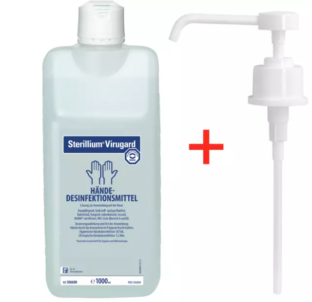 Sterillium Virugard 1000 ml + Bode Dosierpumpe 1000 ml (langer Auslauf)