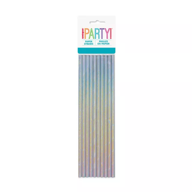 Iridescent 10 Paper straws