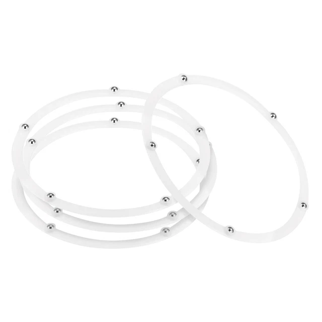 6" Rotatorio Giratorio Soporte con Rodamientos Lazy Susan Base, Blanco 4pzs