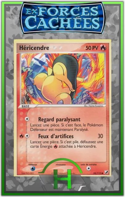 Hericendre - EX:Hidden Forces - 54/115 - French Pokemon Card