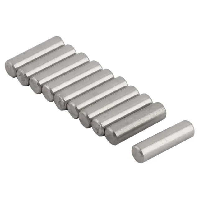 Cylinder 304 Stainless Steel Dowel Pins 4mm Diameter 14mm Length 10pcs