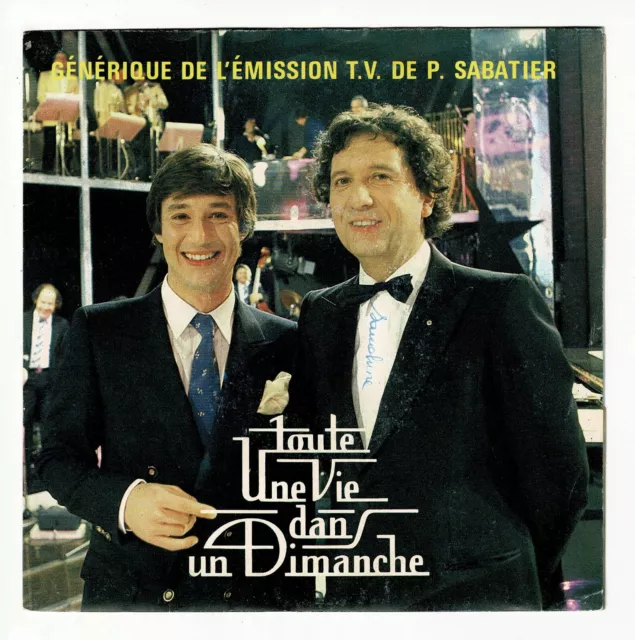 Gérard GUSTIN Vinyle 45T SP TOUTE UNE VIE UN DIMANCHE Série TV P. SABATIER