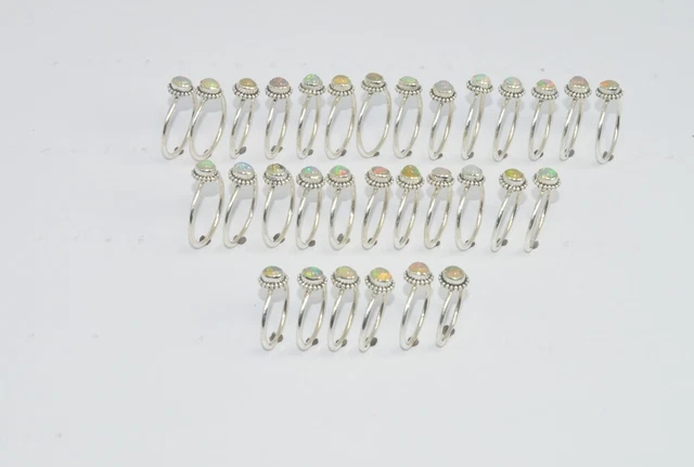 Wholesale 31Pc 925 Solid Sterling Silver Ethiopion Opal Ring Lot D457