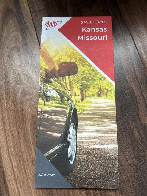 Kansas Missouri  State Series Highway Travel Map 2022 NEW