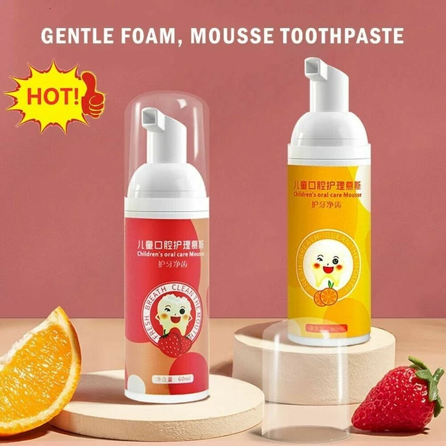 Pasta de dientes para niños lata de tragar espuma de espuma para el hogar 60 ml pasta de dientes G3B6