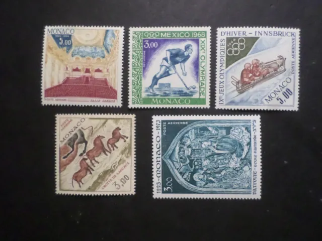 Sellos Mónaco Lote Aereas Correo Aérea Nuevos Airmail MNH Stamps