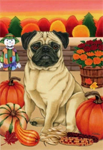 Autumn (TP) House Flag - Fawn Pug 67022