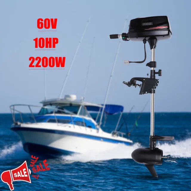 HANGKAI 2200W 60V 10HP Electric Outboard Motor Fishing Boat Engine Brushless NEW