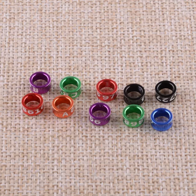 100pcs 6mm Aluminium Alloy Closed-loop Bird Parrot Leg Band Ring Color-Random nm