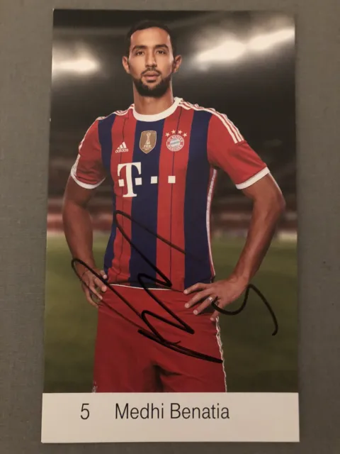 Handsignierte AK Autogrammkarte MEDHI BENATIA FC Bayern München 14/15 2014/2015