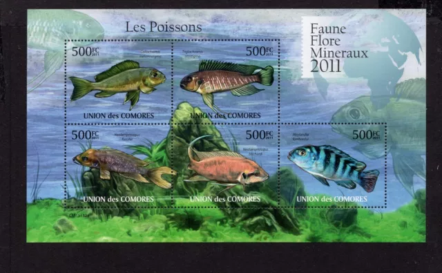 Comoros 2011 mini sheet of stamps Mi#3001-3005 MNH CV=14.4$