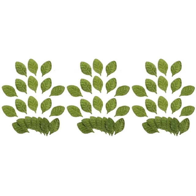 300 Pcs Artificial Jungle Foliage Satin Leaves Jungle Leaves Decoration Supplies
