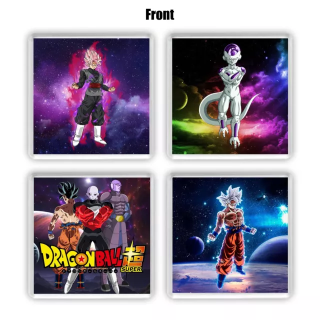 Dragon Ball Z Super Anime Cup Coaster 4 Set Ultra Instinct Goku, Freezer, Jiren