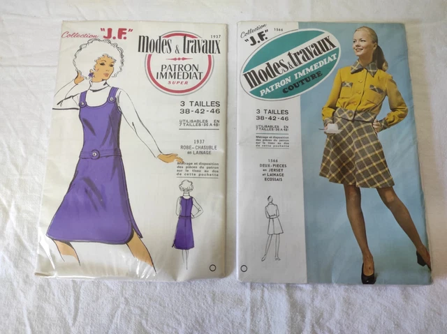 Patron De Couture Vintage Pour Robe - Modèle 247, Tailles 38, 42, 46 - Occasion