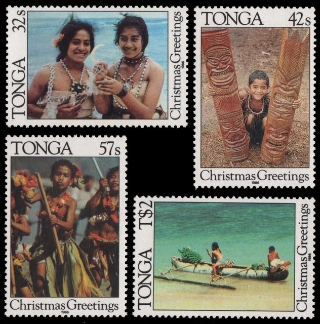 Tonga 1986 - Mi-Nr. 971-974 ** - MNH - Boote / Boats - Weihnachten / X-mas