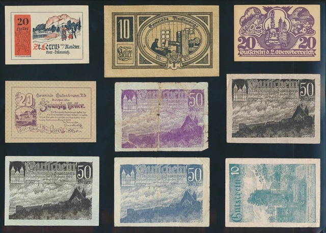 Austria: 1919-87 "HISTORIC COLLN OF 15 DIFFERENT" incl WWII. P53a-149 VG to UNC