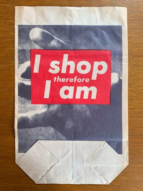 BARBARA KRUGER, I shop therefore I am, Photolithograph on shopping bag, Ltd. Ed.