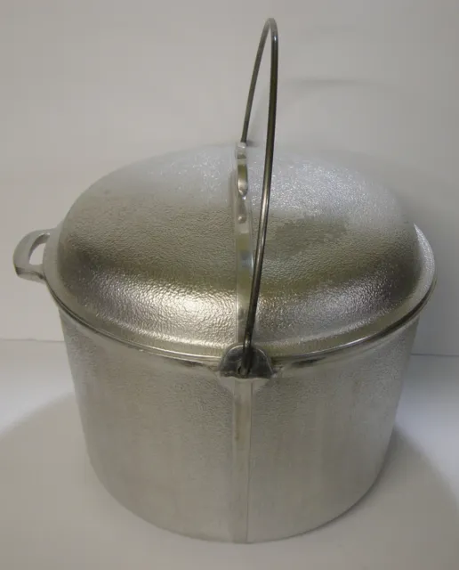 Guardian Service Cookware VTG Aluminum Stock Pot Dutch Oven Canning w/ Lid 12 QT