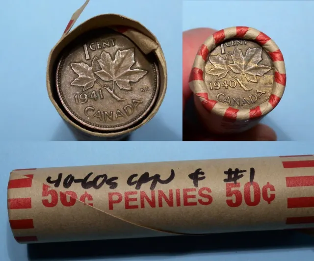 1940S-60S Canada Maple Leaf Cent Roll Higher Grades #1 #68-46